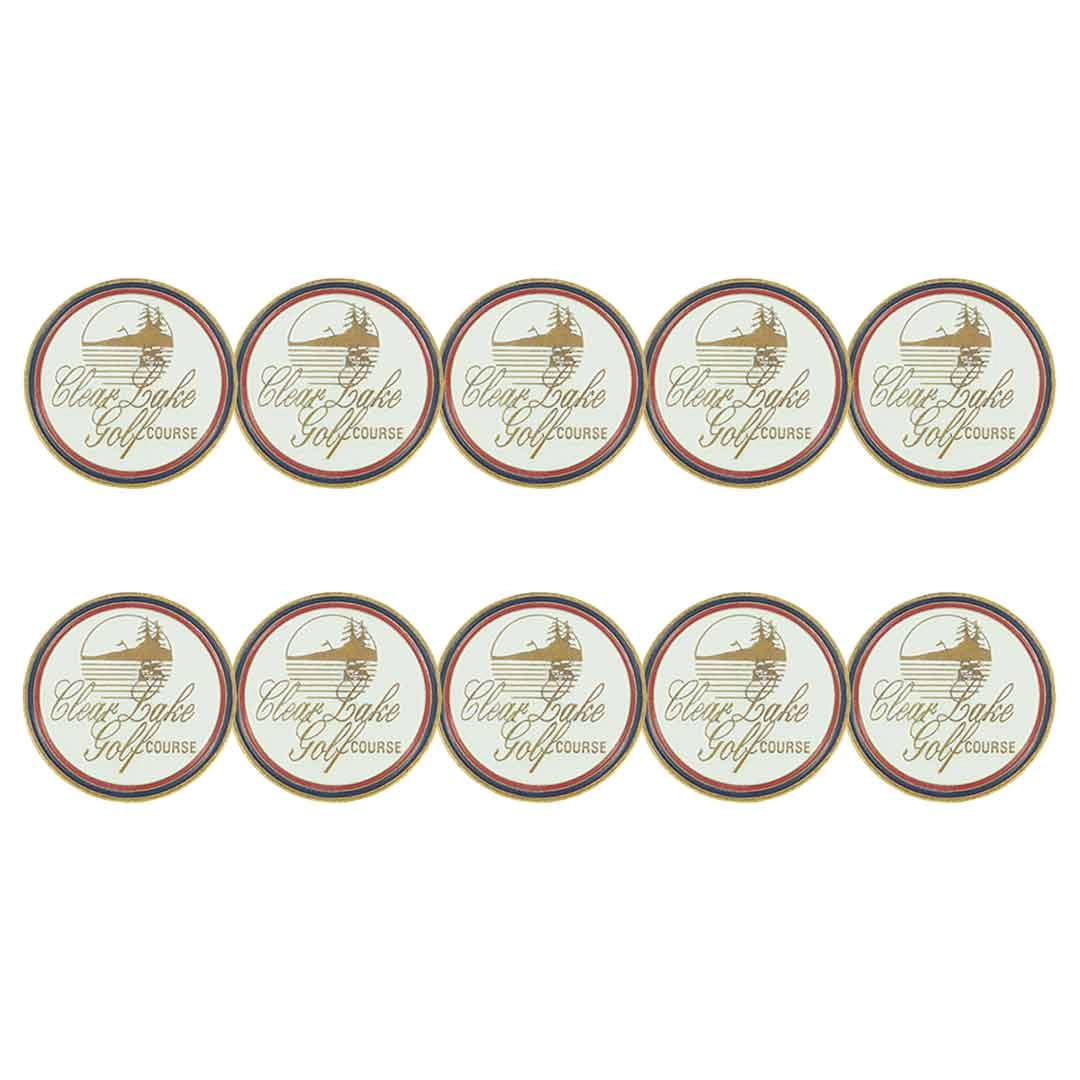 ahead - Clear Lake Golf Course Ball Markers (BM4R CLEARLI-WHT)
