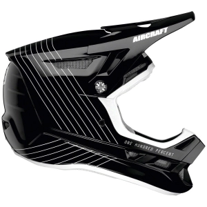 Aircraft Composite Full Face Mountain Bike Helmet  - Black