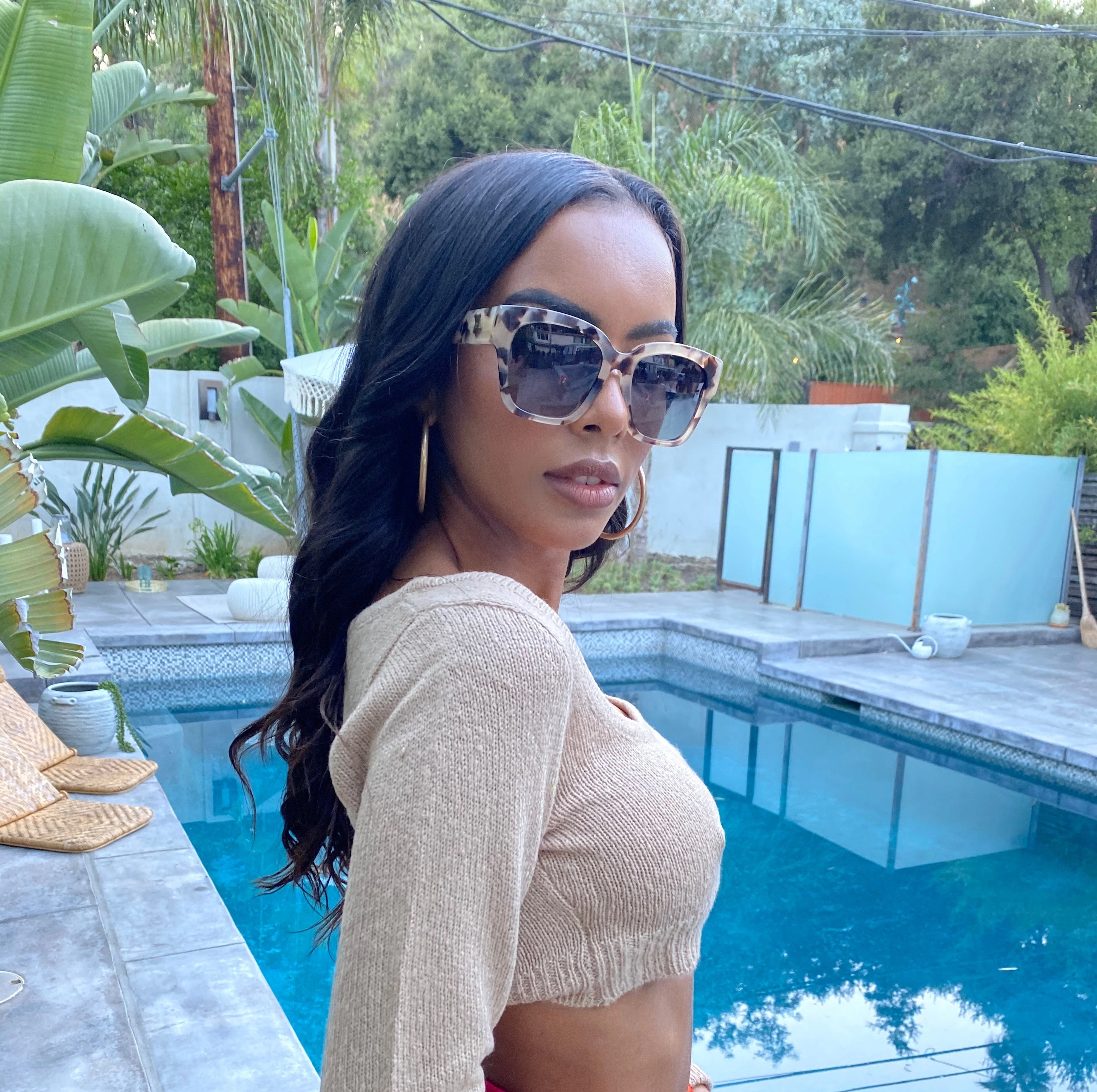BELLA II - CREAM TORTOISE   GREY GRADIENT SUNGLASSES