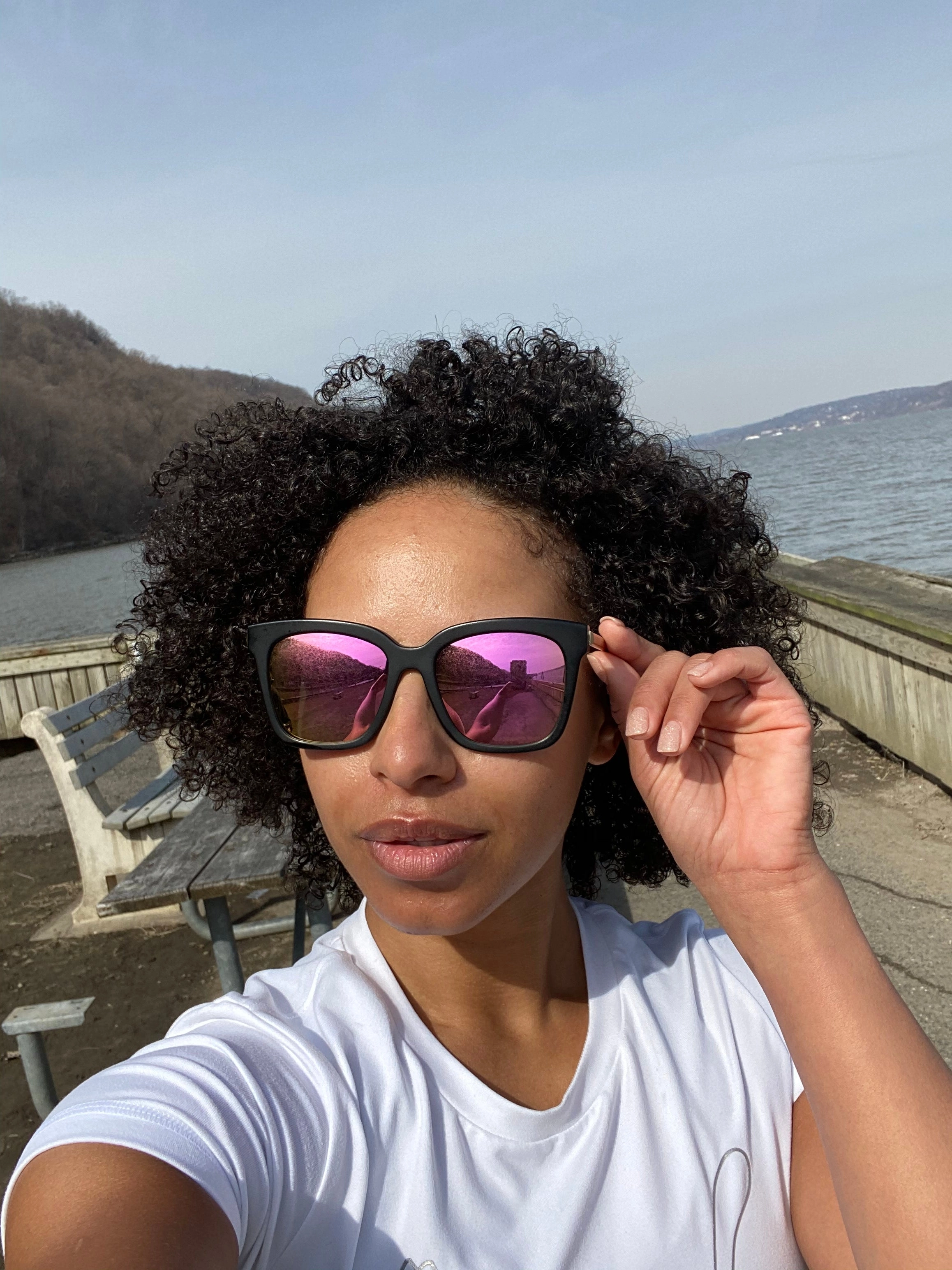 BELLA - MATTE BLACK   PINK MIRROR   POLARIZED SUNGLASSES