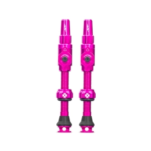 Big Bore Lite Tubeless Valve 75mm Pair - Pink