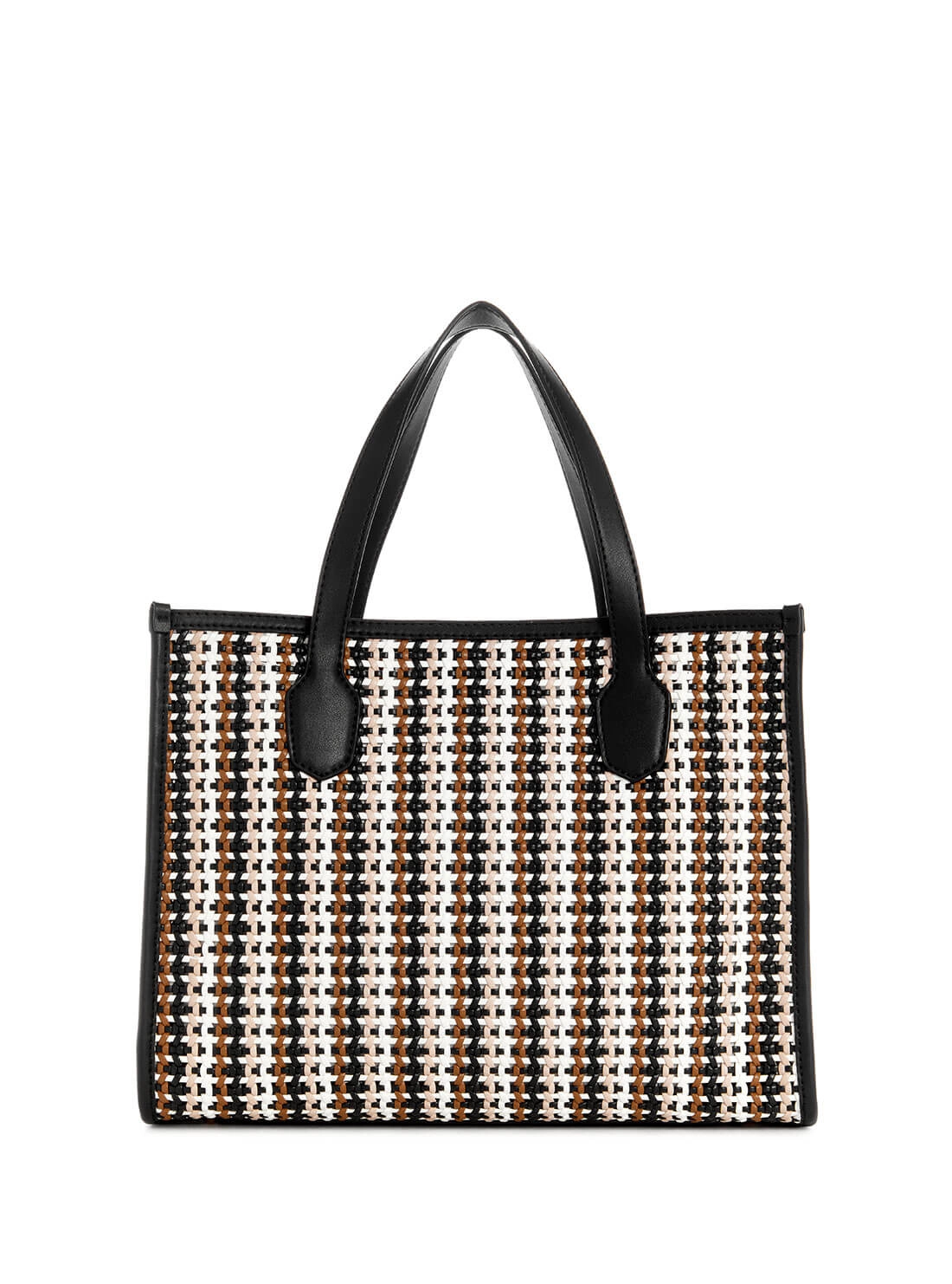 Black Multi Woven Silvana Tote Bag