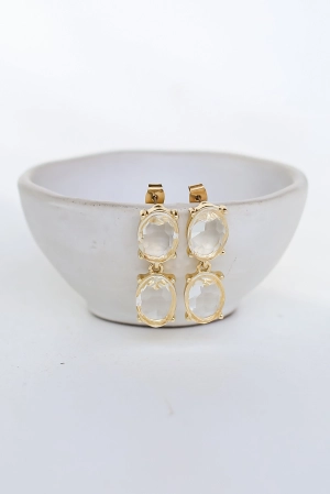 FINAL SALE - Elaine Gemstone Drop Earrings