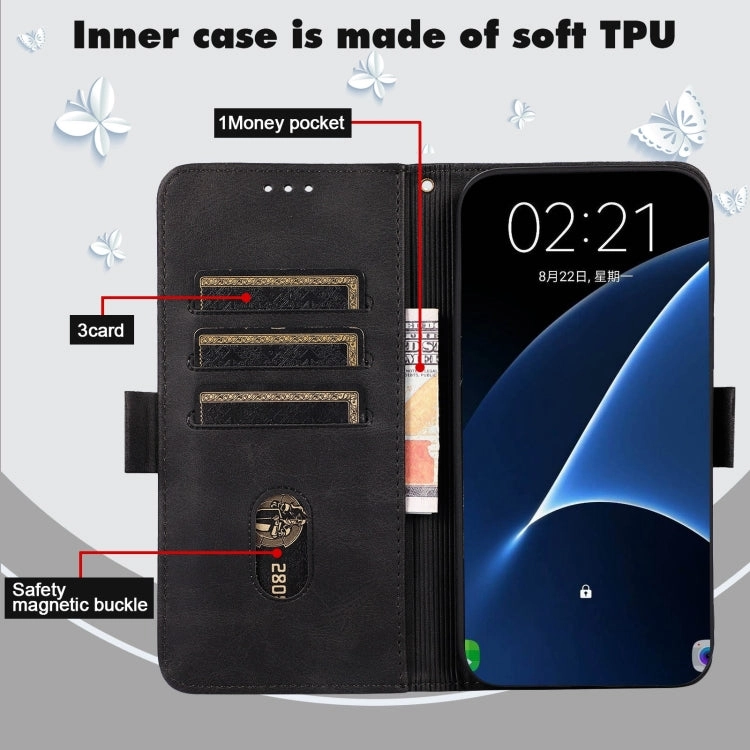 For Samsung Galaxy S21  5G Embossed Cat Butterflies Pattern Horizontal Flip Leather Case with Card