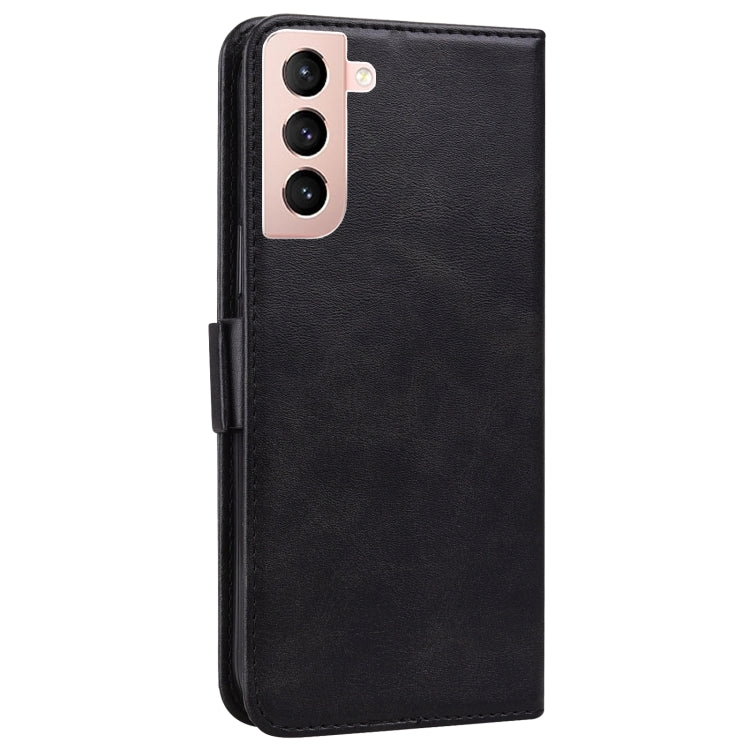 For Samsung Galaxy S21  5G Embossed Cat Butterflies Pattern Horizontal Flip Leather Case with Card