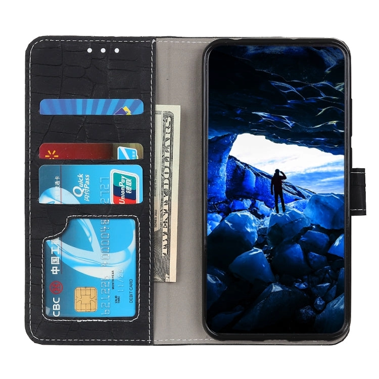 For Samsung Galaxy S22 5G Magnetic Crocodile Texture Horizontal Flip Leather Case with Holder