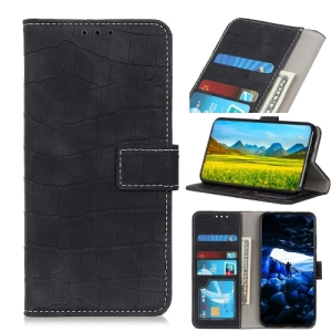 For Samsung Galaxy S22 5G Magnetic Crocodile Texture Horizontal Flip Leather Case with Holder