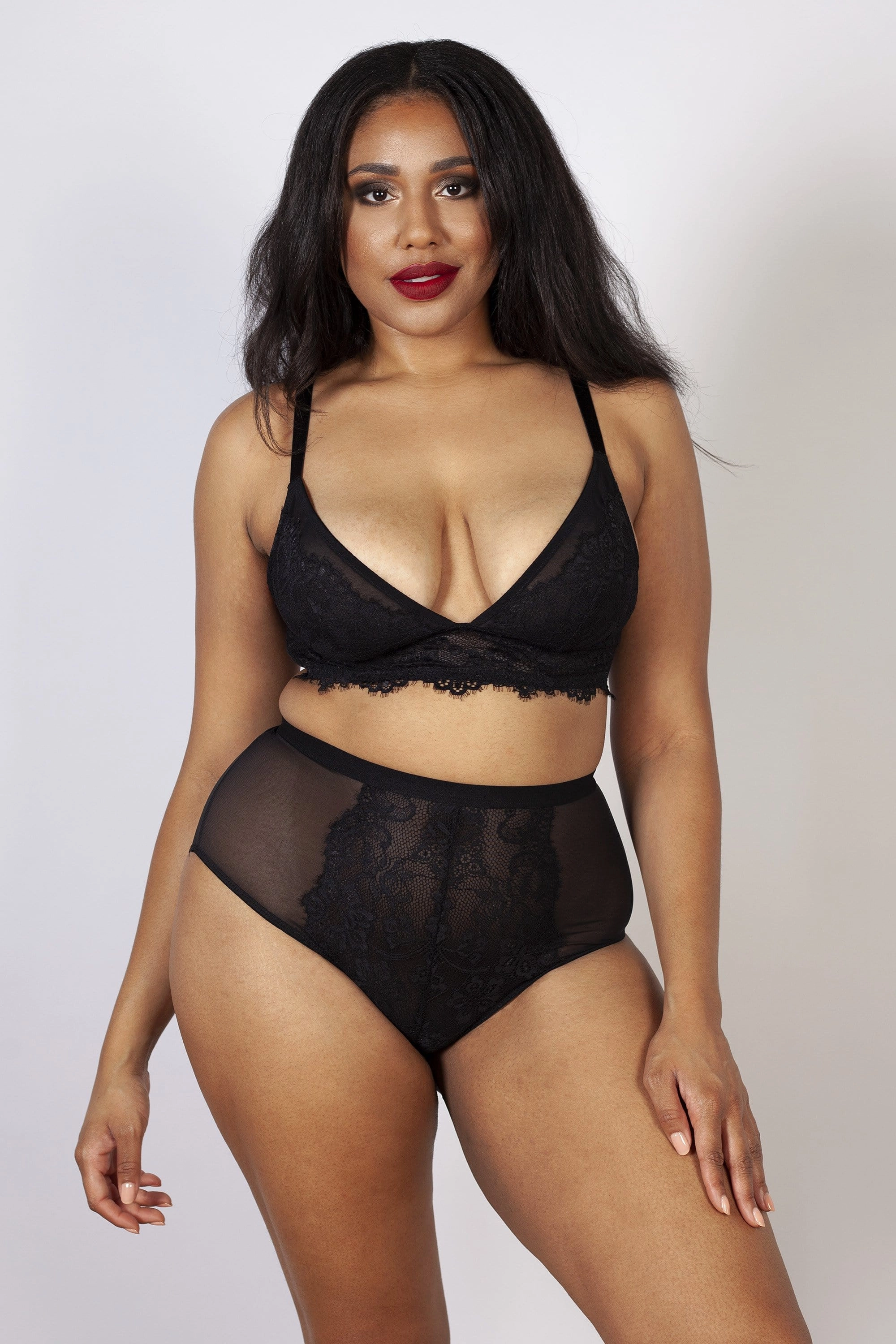 Gabi Fresh Bella Lace Soft Cup Bra Black