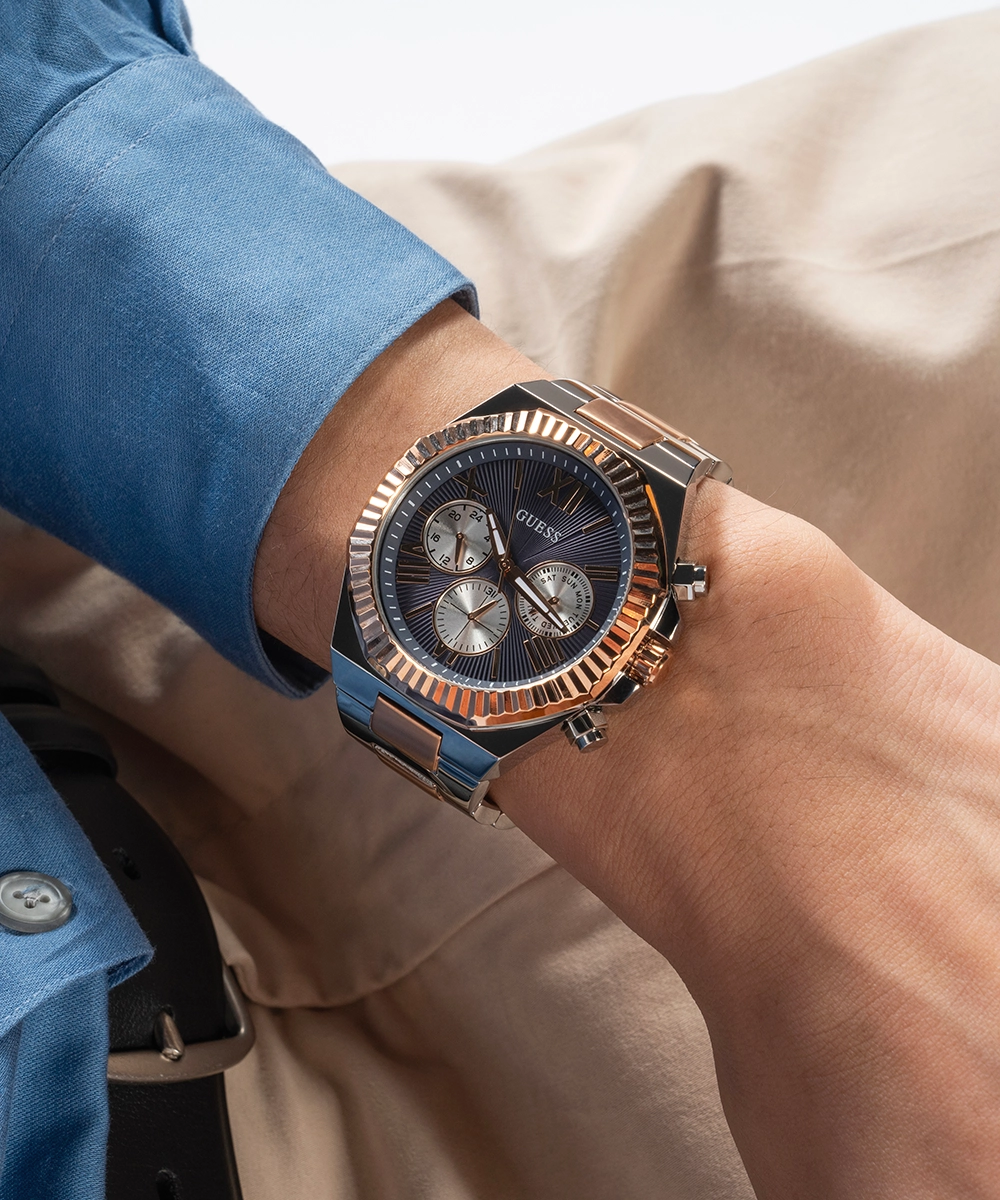 GUESS Equity Mens 2-Tone Multi-function Watch
