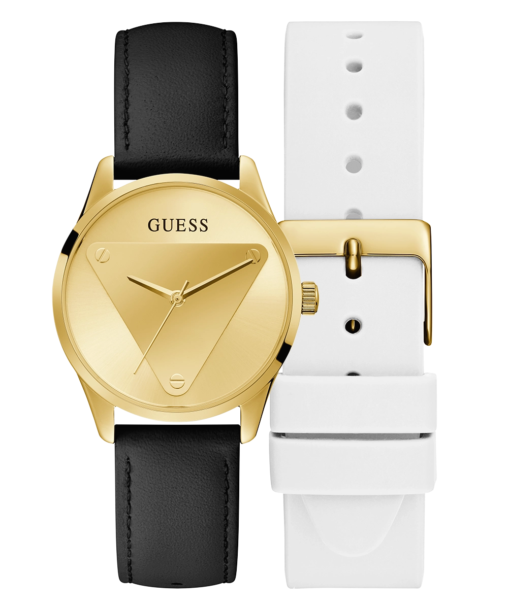 GUESS Ladies Gold Tone Analog Watch Box Set