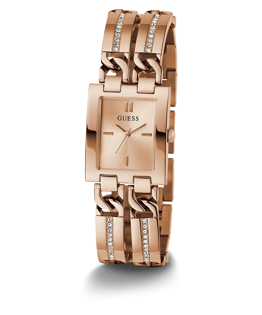 GUESS Ladies Rose Gold Tone Analog Watch