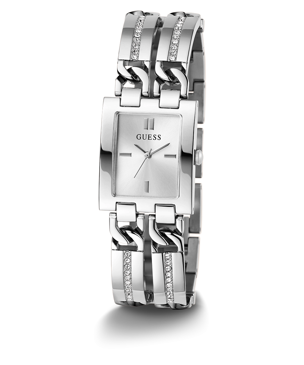 GUESS Ladies Silver Tone Analog Watch