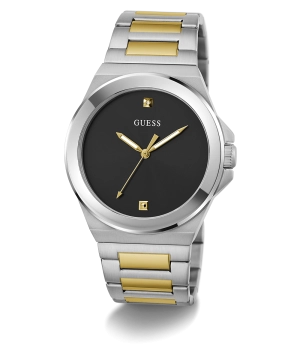 GUESS Mens 2-Tone Silver Tone Analog Watch