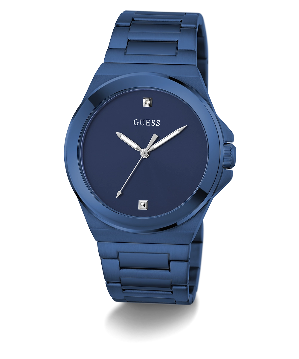 GUESS Mens Blue Analog Watch