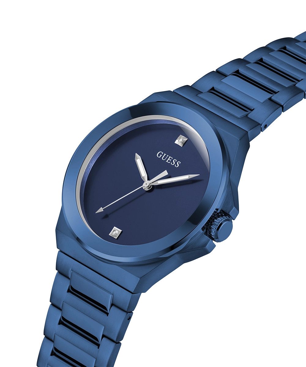 GUESS Mens Blue Analog Watch