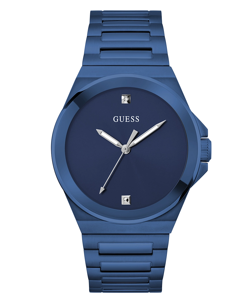 GUESS Mens Blue Analog Watch