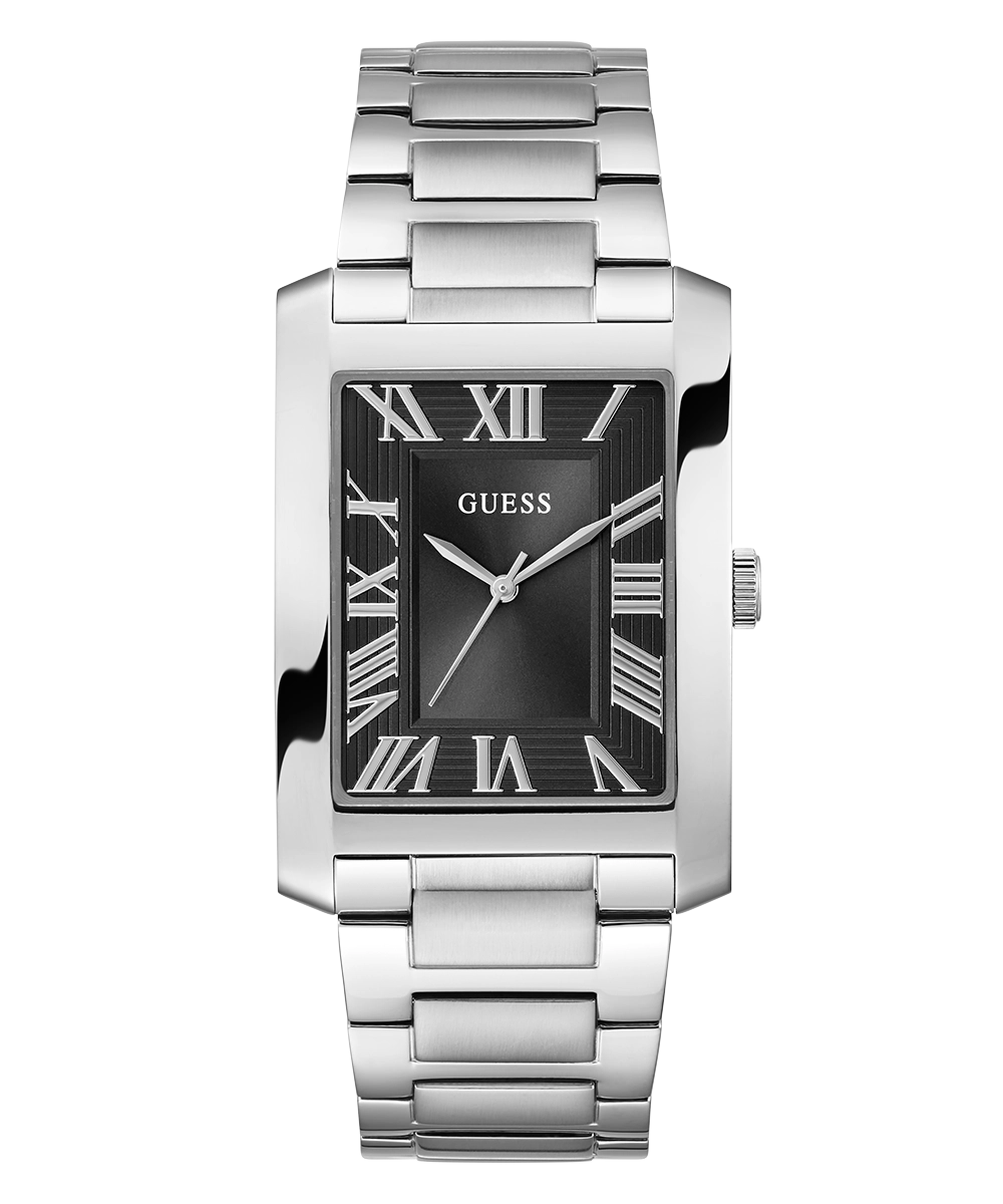 GUESS Mens Silver Tone Analog Watch