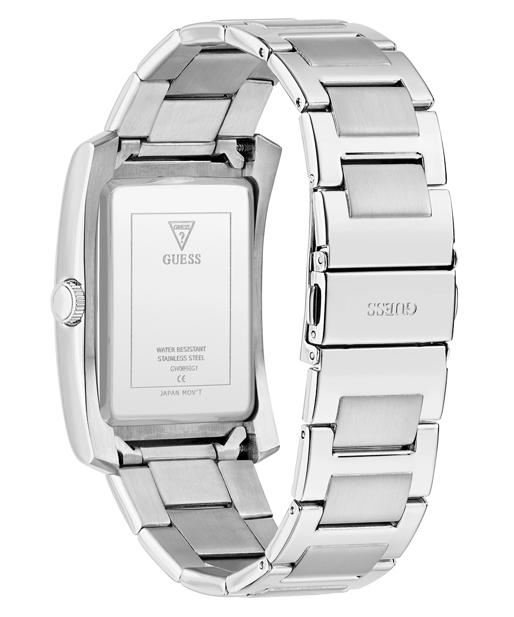 GUESS Mens Silver Tone Analog Watch