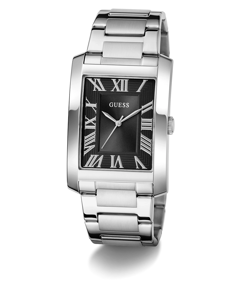 GUESS Mens Silver Tone Analog Watch