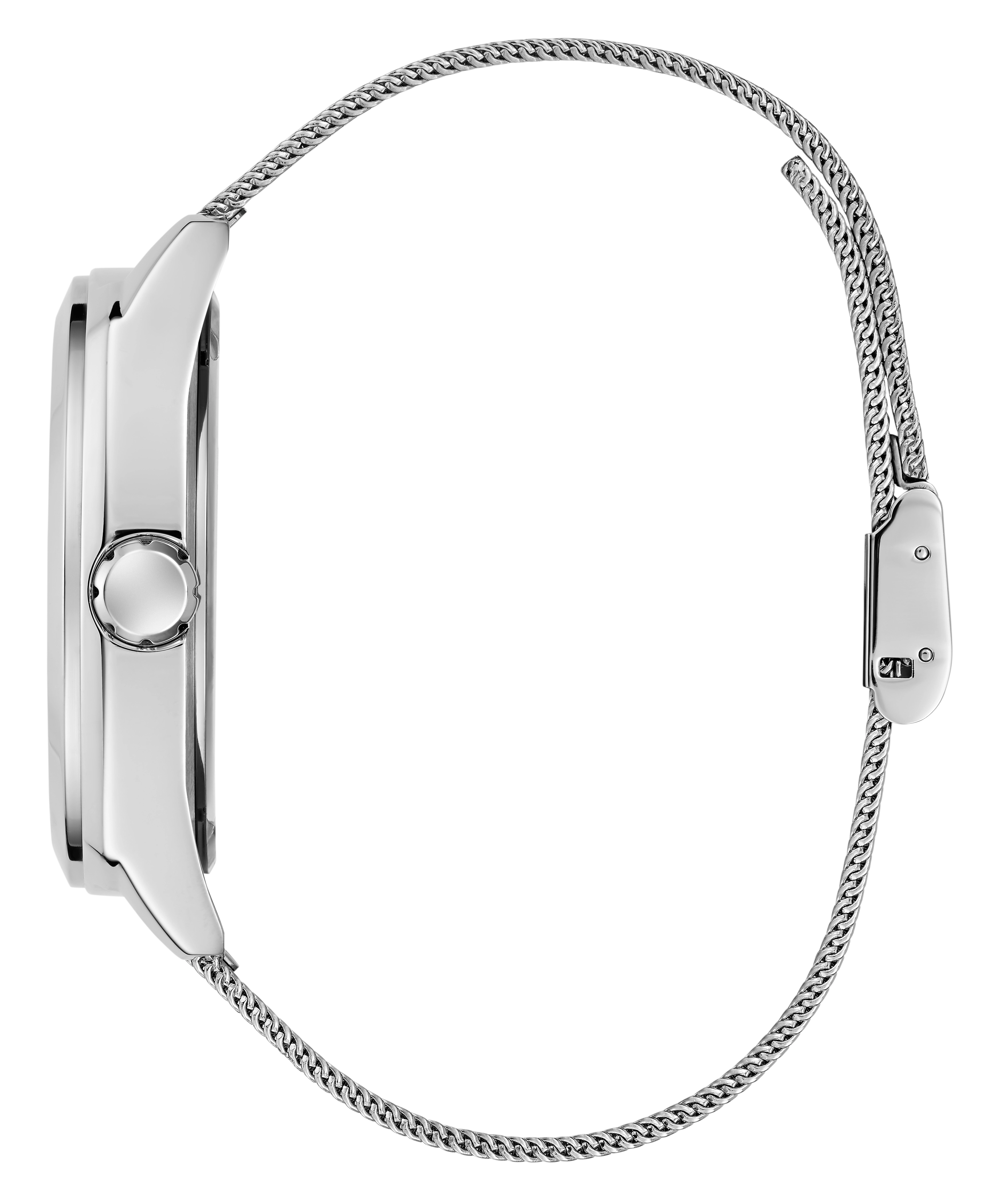 GUESS Mens Silver Tone Analog Watch