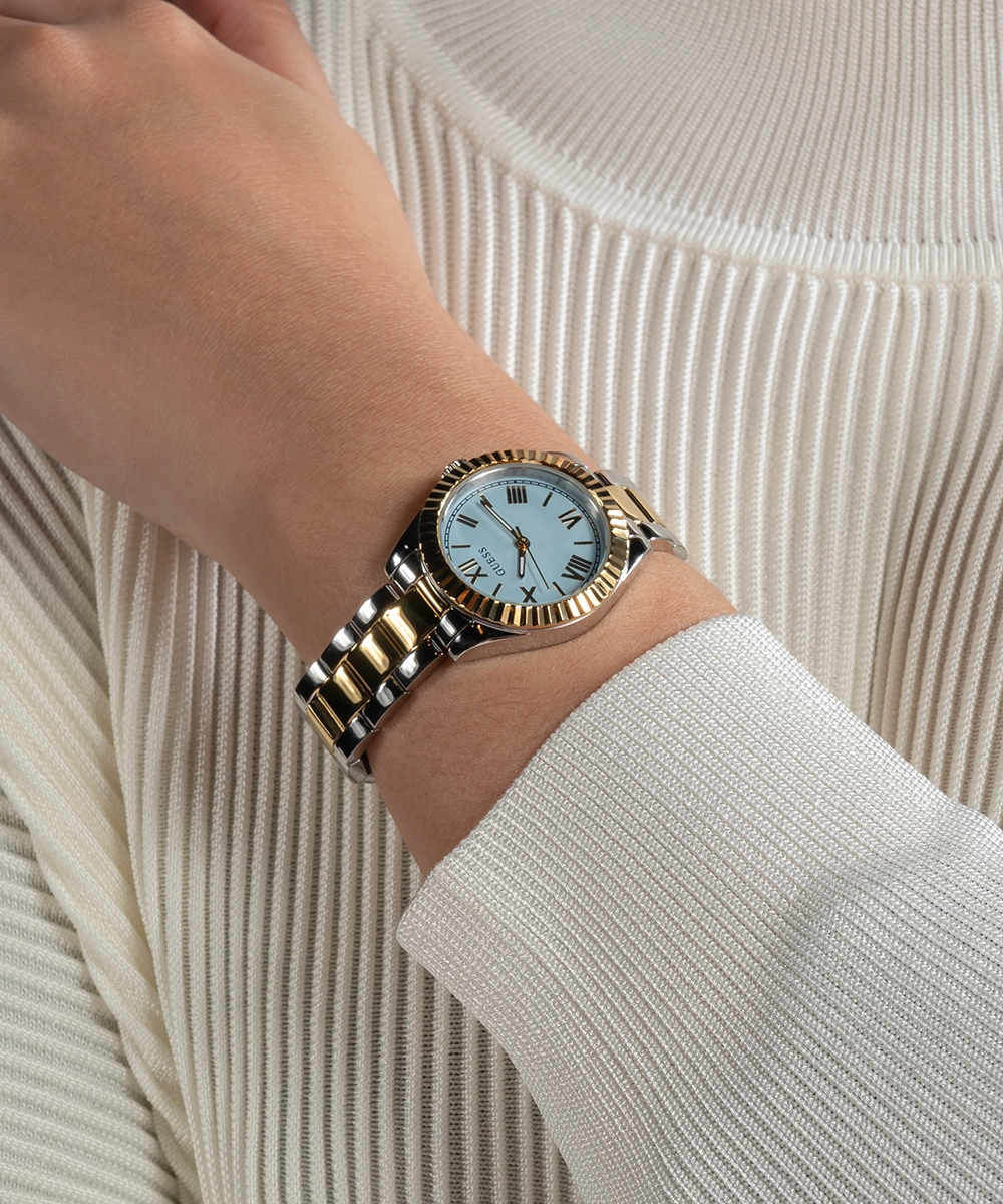 GUESS Mini Luna Ladies 2-Tone Analog Watch