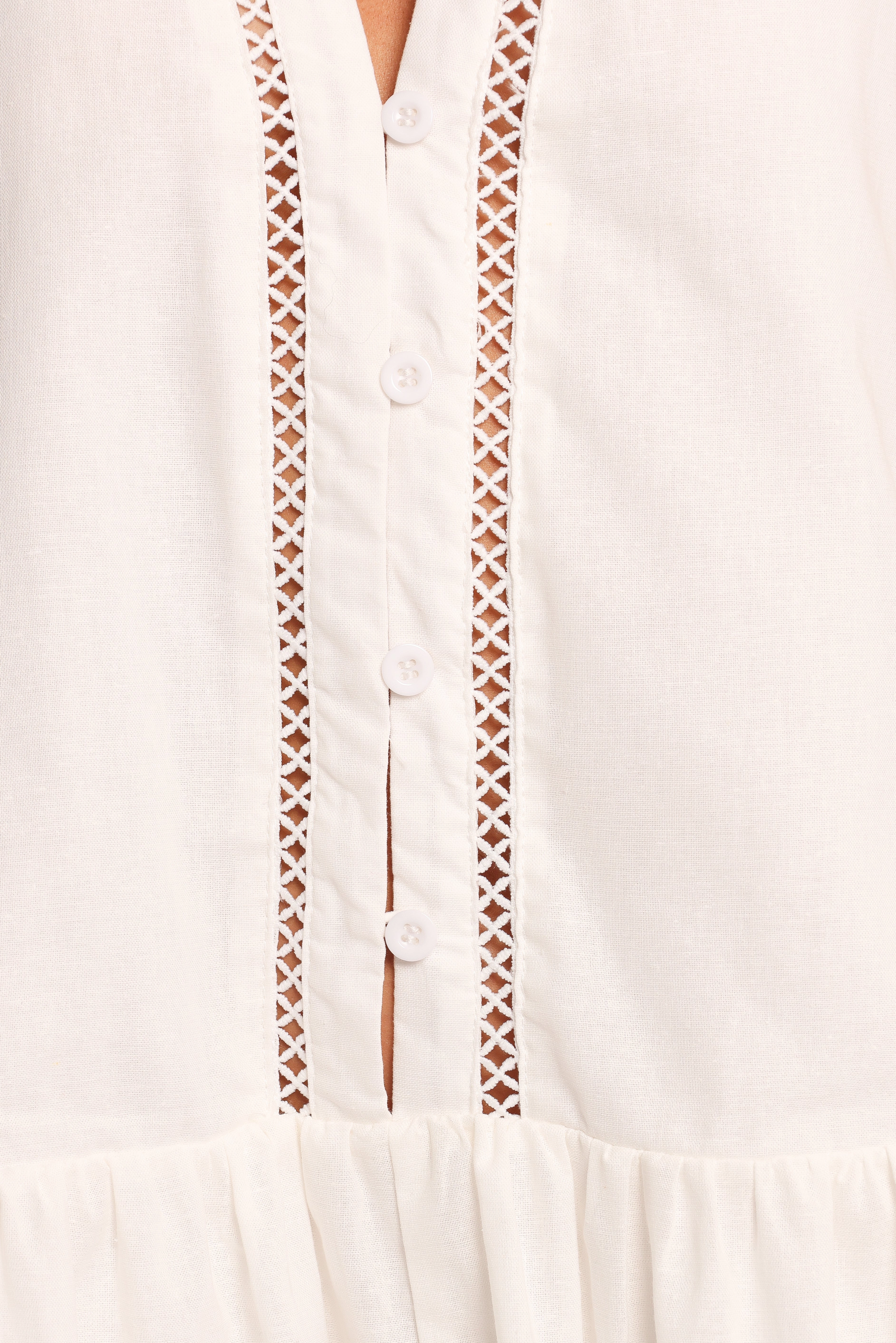 Hart Long Sleeve Mini Dress - White