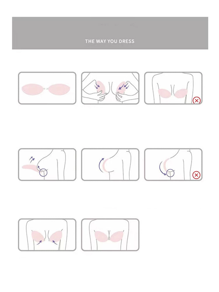 Invisible Sweat-Resistant Lace Adhesive Bra