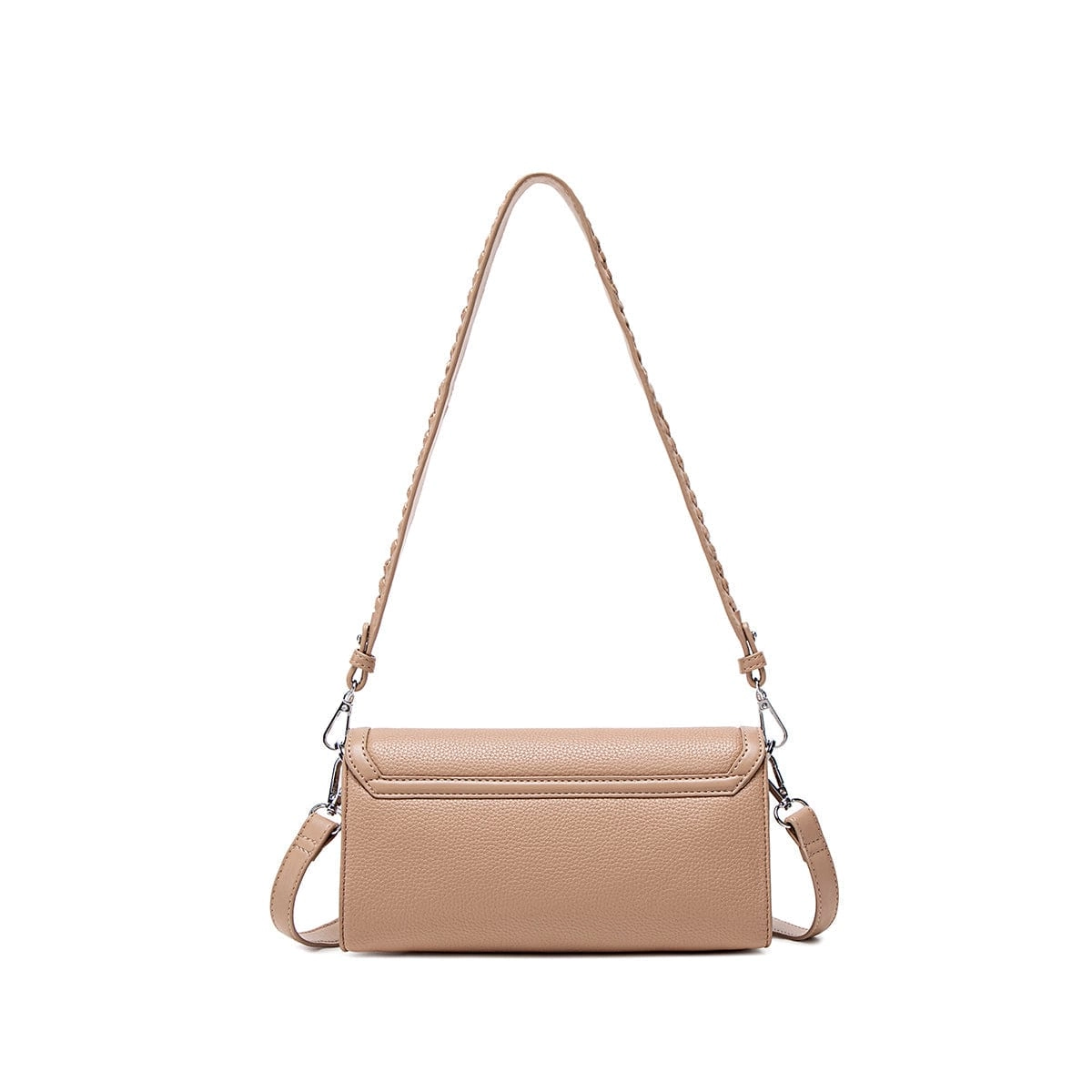 Krista Vegan Leather  Shoulder Bag | Latte Pebbled
