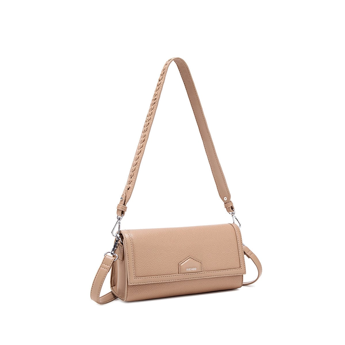 Krista Vegan Leather  Shoulder Bag | Latte Pebbled