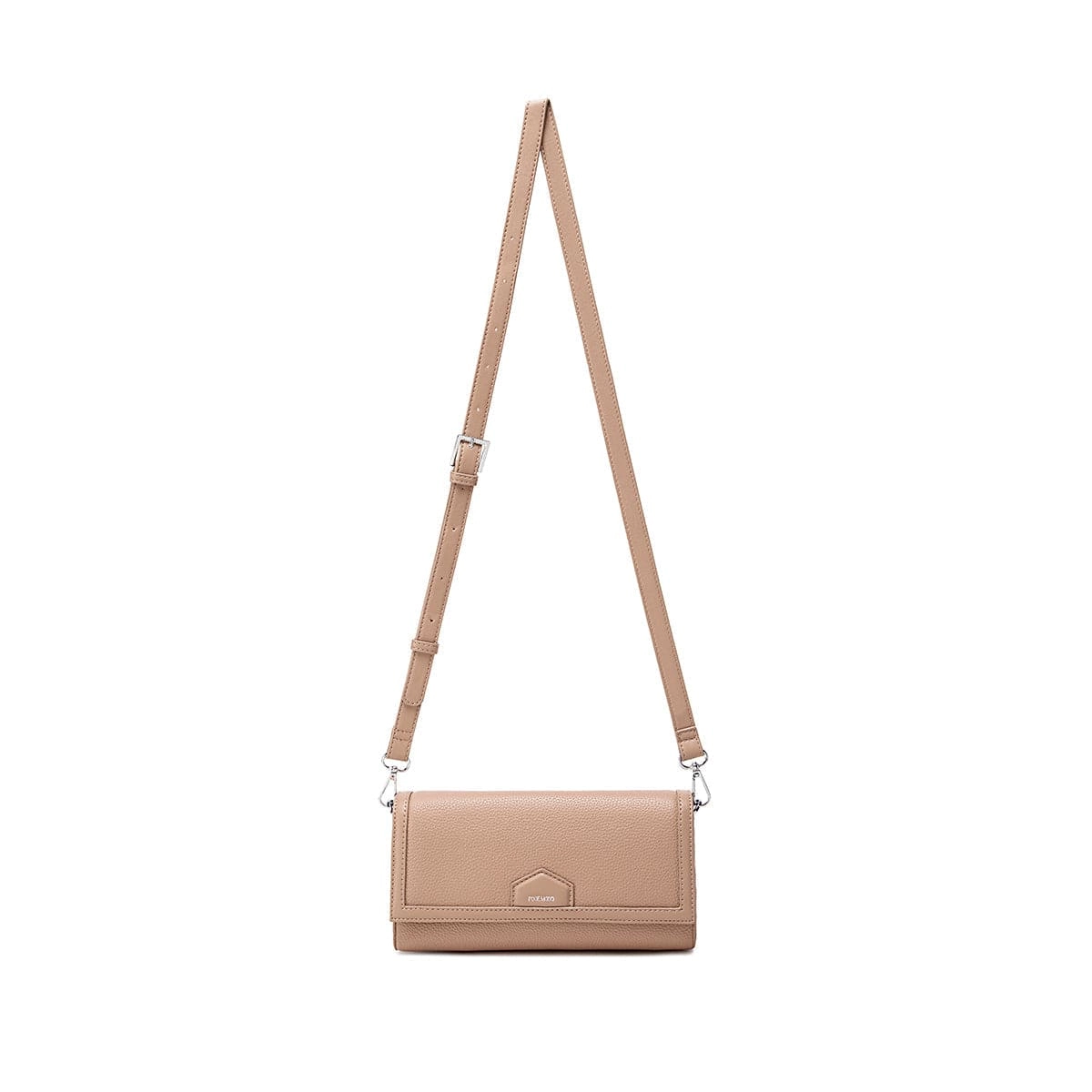 Krista Vegan Leather  Shoulder Bag | Latte Pebbled