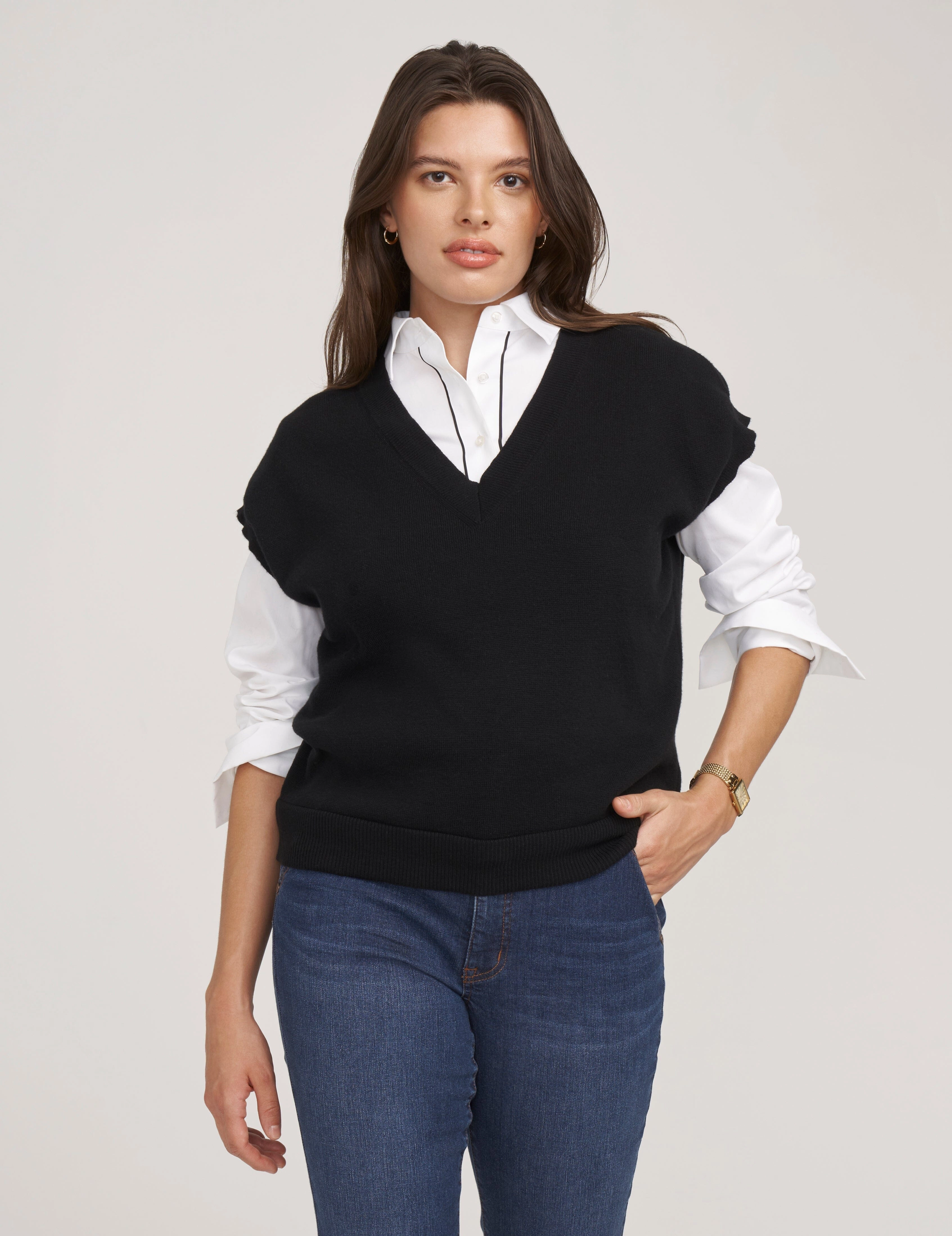 Milano Stitch Sweater Vest- Sale