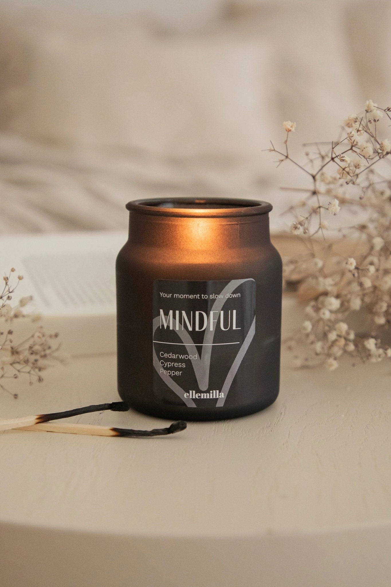 Mindful Black - Geurkaars