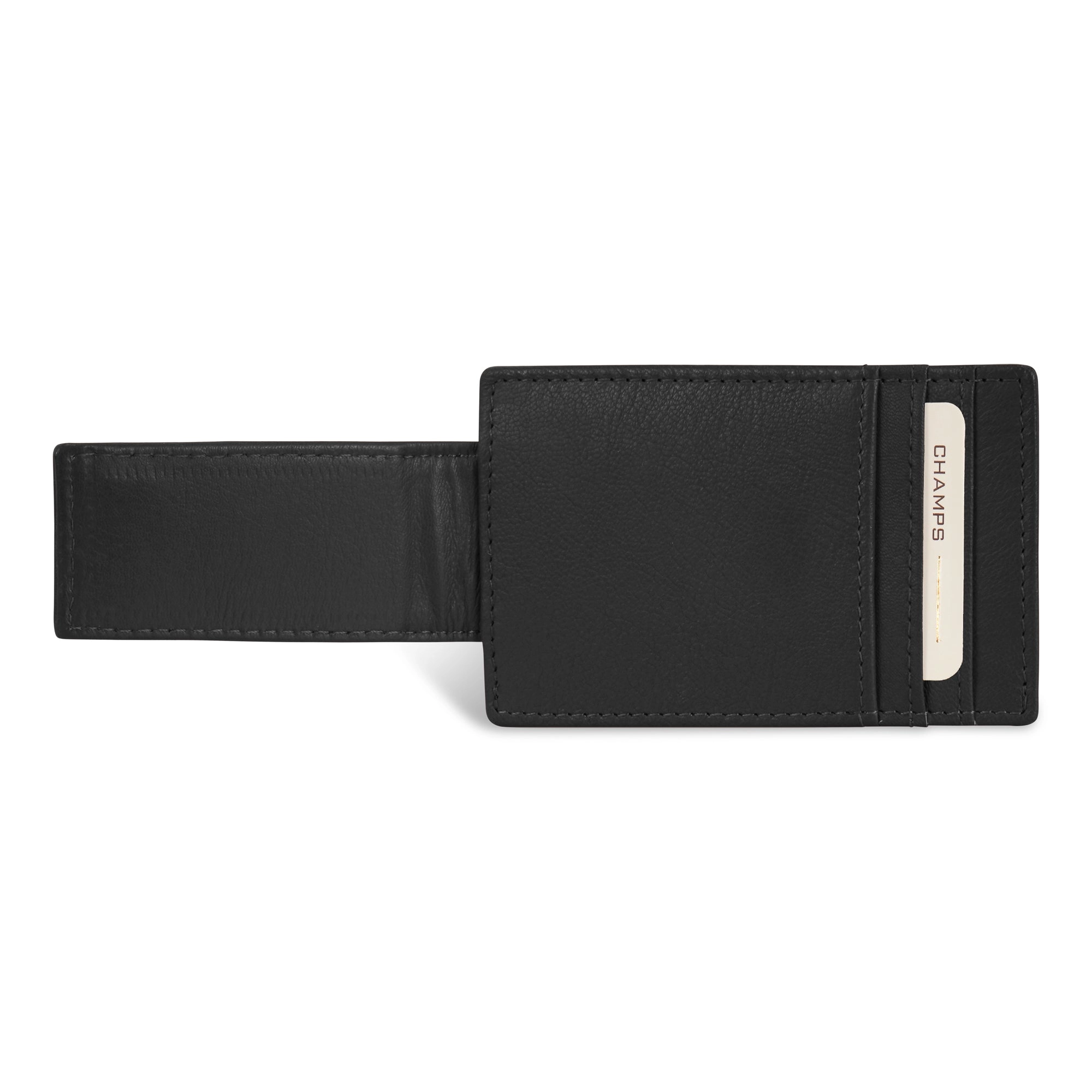 Onyx / Leather Mag Card Case *Drop Ship*