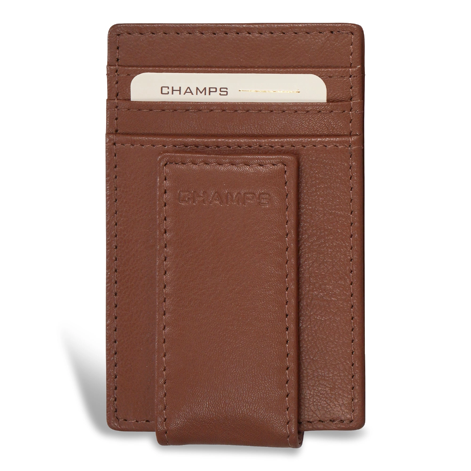 Onyx / Leather Mag Card Case *Drop Ship*