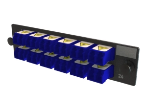 Ortronics Q-Series - Patch panel adapter - keyed - LC Duplex x12 - blue OFP-LCD24ZC-H