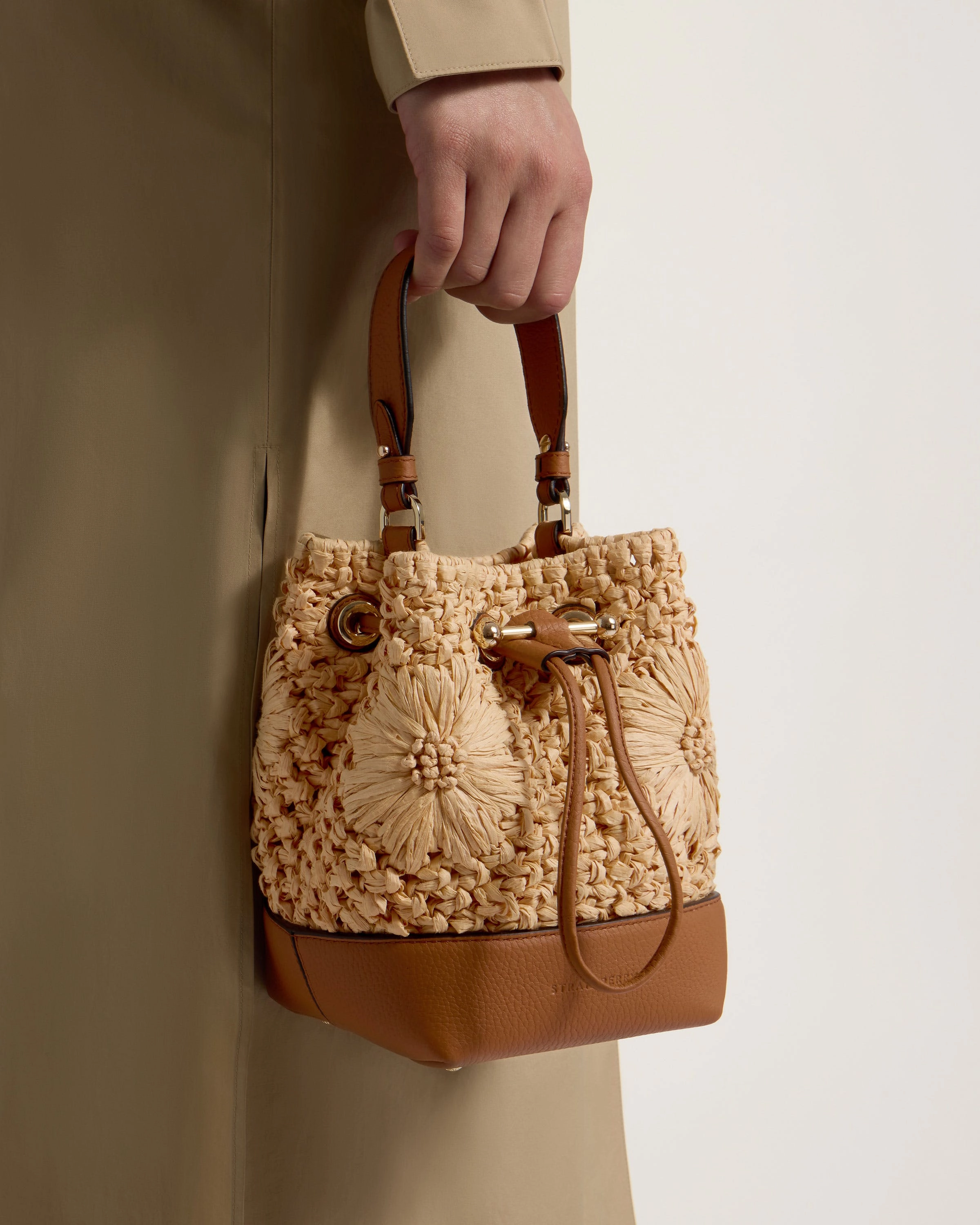 Osette - Floral Paper Raffia/Tan