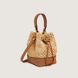Osette - Floral Paper Raffia/Tan