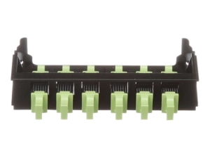 Panduit QuickNet - Patch panel adapter - black, lime green - 6 ports FQMAP65W