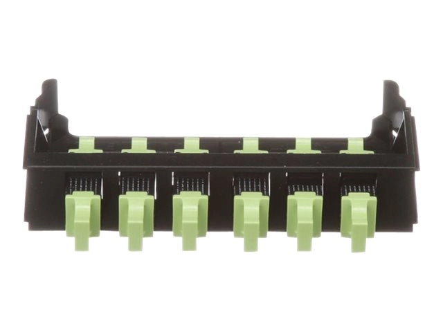 Panduit QuickNet - Patch panel adapter - black, lime green - 6 ports FQMAP65W