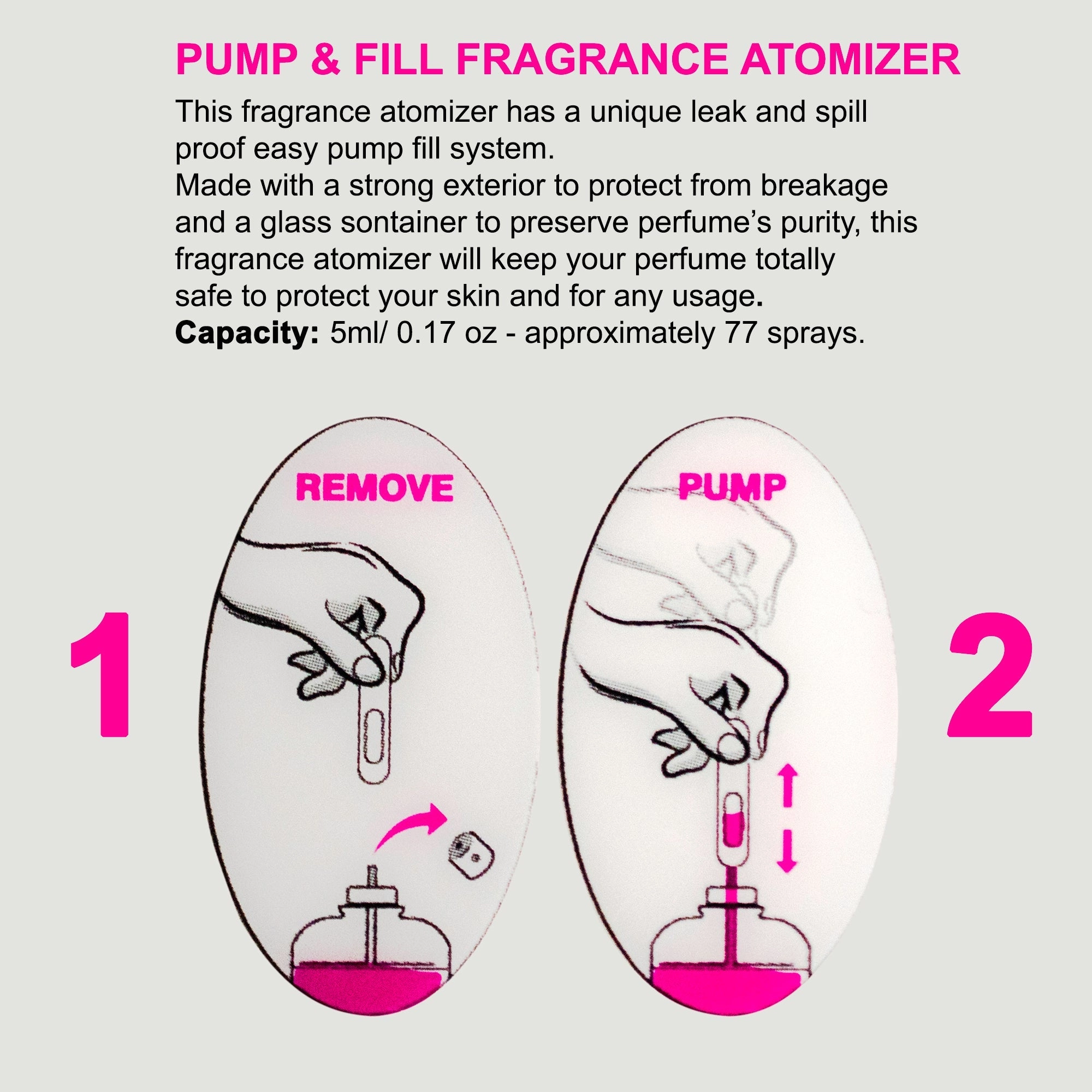 Pump And Fill Fragrance Atomizer