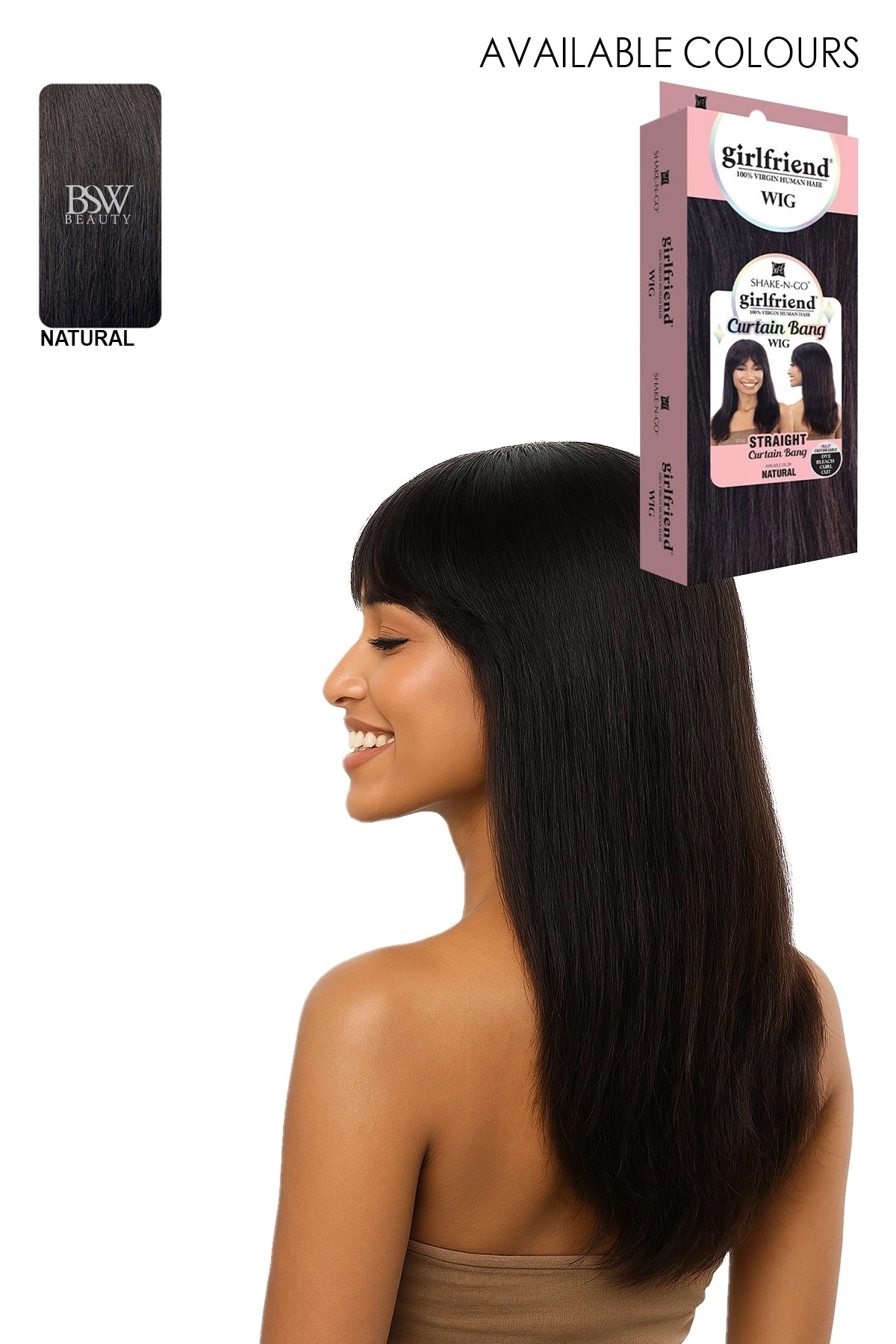 SHAKE N GO GIRLFRIEND WIG - CURTAIN BANG STRAIGHT