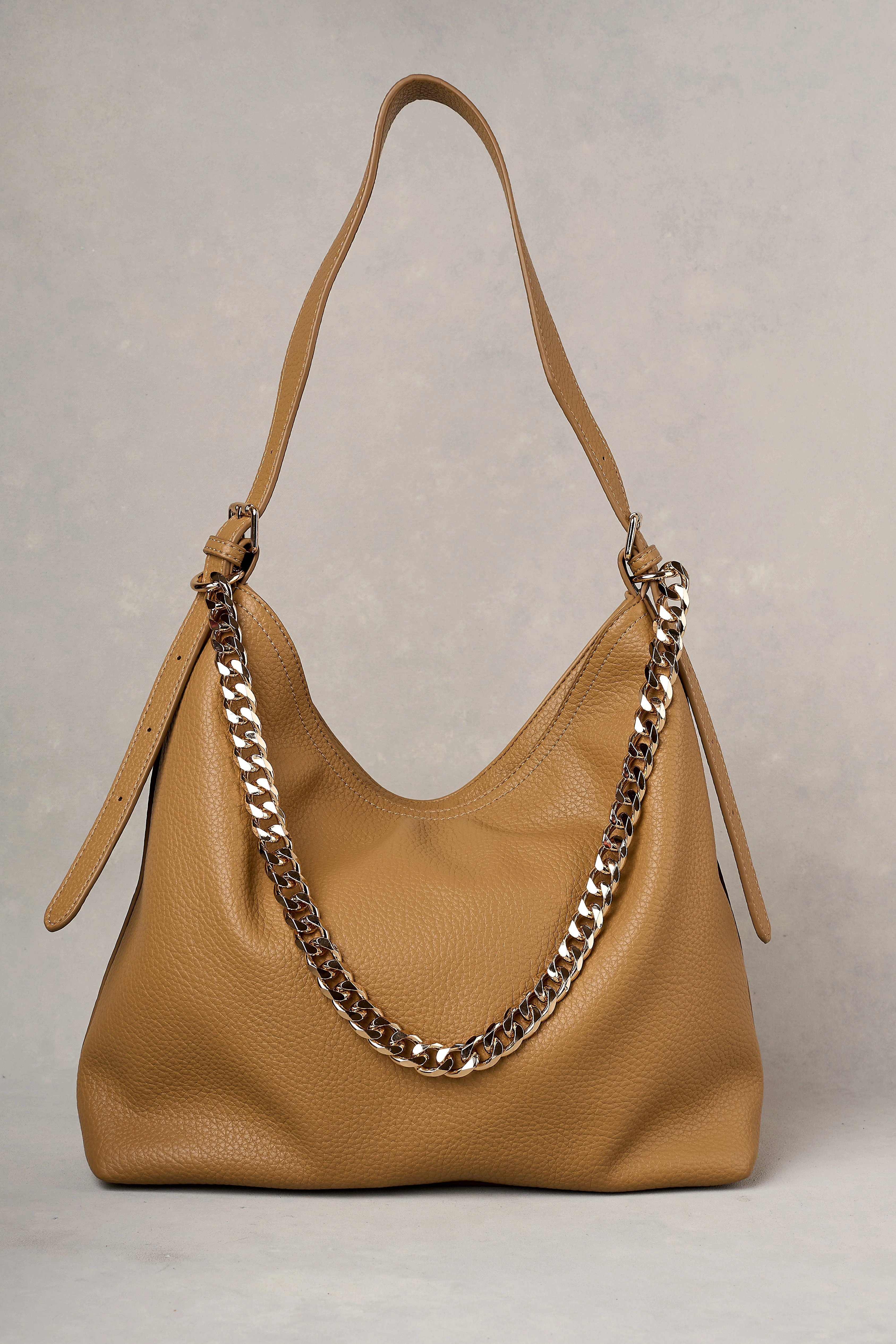 Sonia Hobo Shoulder Bag - Tan