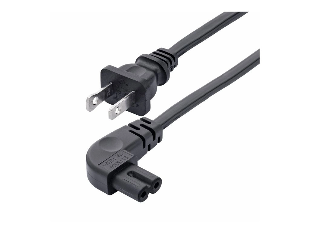 StarTech.com 3ft (1m) Laptop Power Cord, NEMA 1-15P to Right Angle C7, 7A 125V, 18AWG, Laptop Charger Cable, Replacement Power PXT101NB-STRA-3F