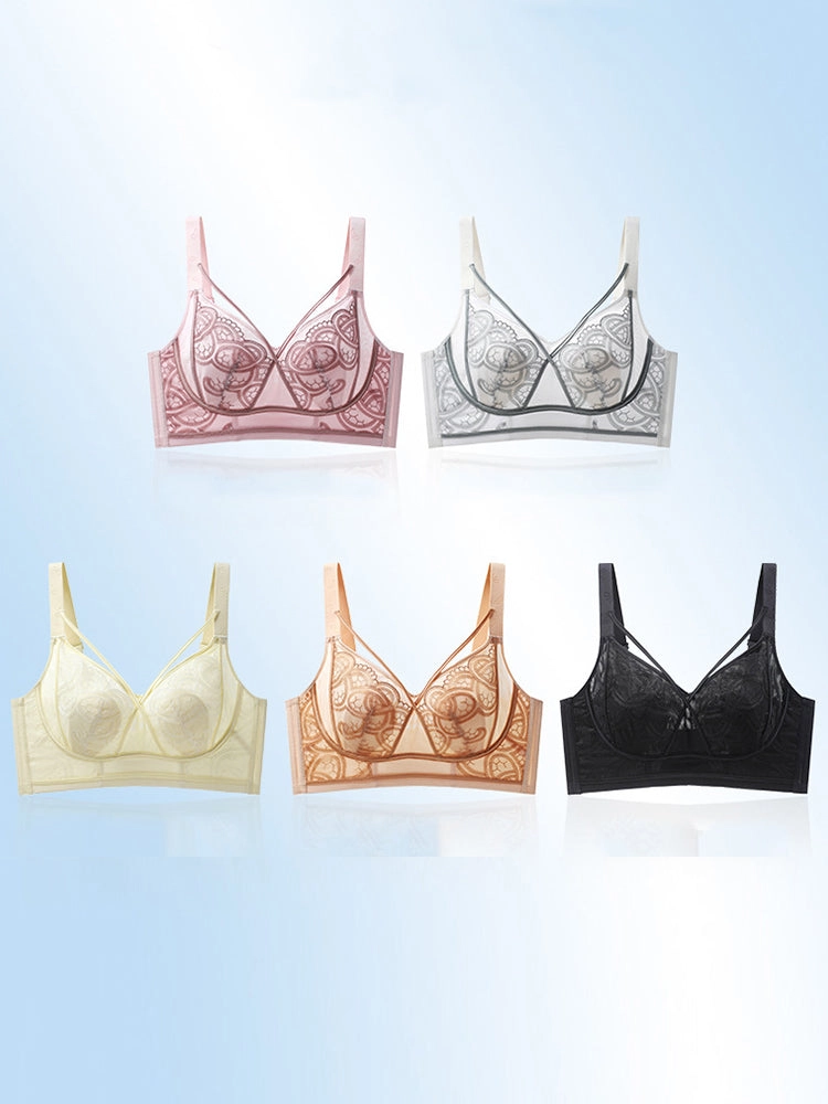 Summer Thin Wireless Bra with Minimizing Effect