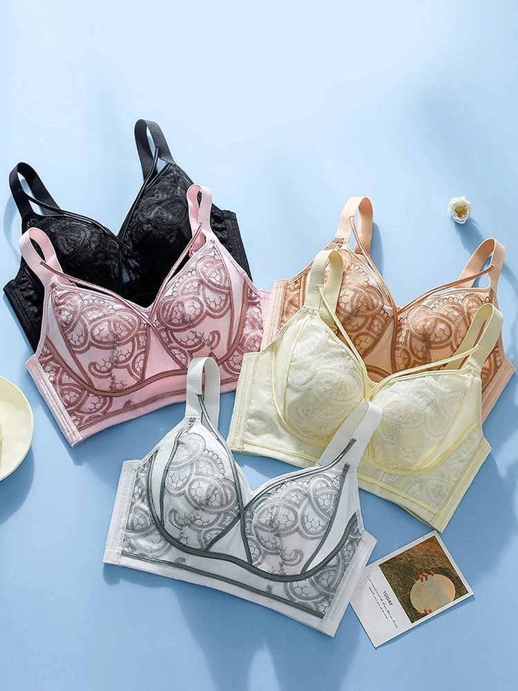 Summer Thin Wireless Bra with Minimizing Effect