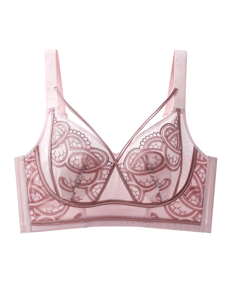 Summer Thin Wireless Bra with Minimizing Effect