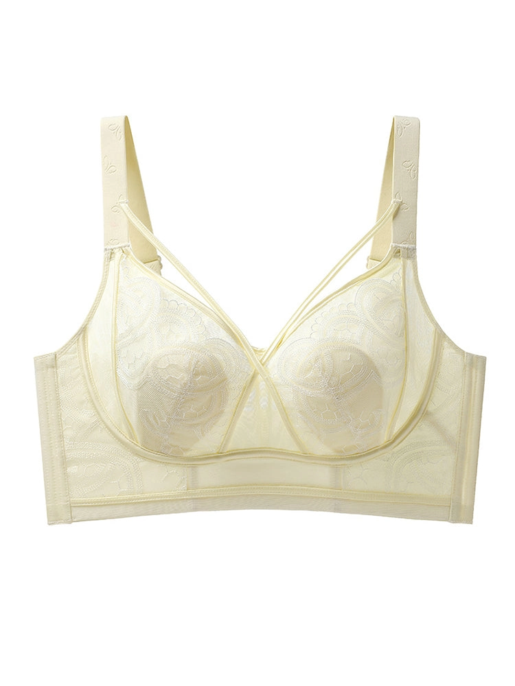Summer Thin Wireless Bra with Minimizing Effect