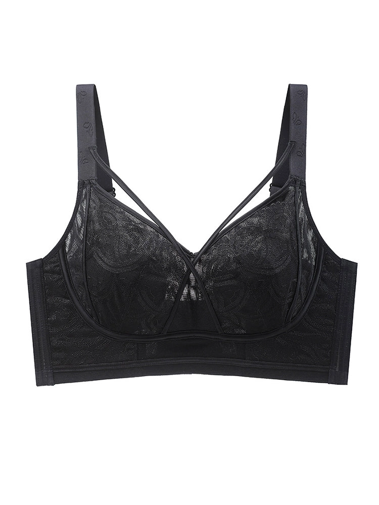 Summer Thin Wireless Bra with Minimizing Effect