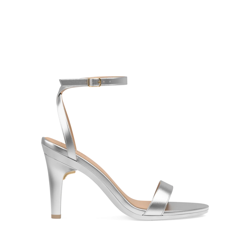 The Brenna - Matte Silver 4 Stiletto