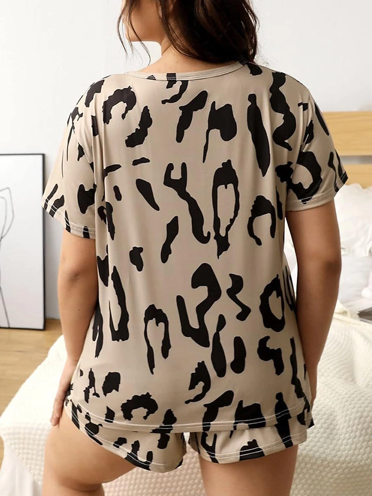Women's Cute Casual Short-Sleeve and Shorts Pajama Set
